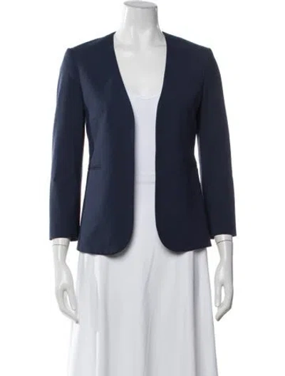 Pre-owned Theory Wool Blazer In Blue