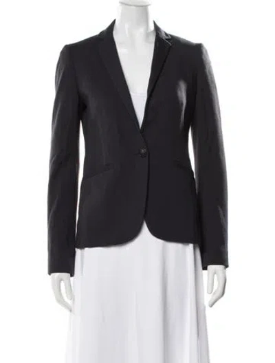 Pre-owned Theory Wool Blazer In Blue