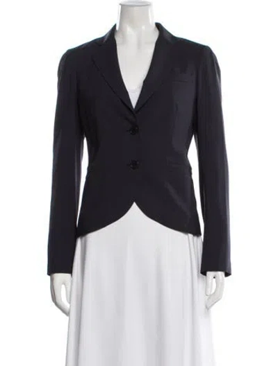 Pre-owned Theory Wool Blazer In Blue