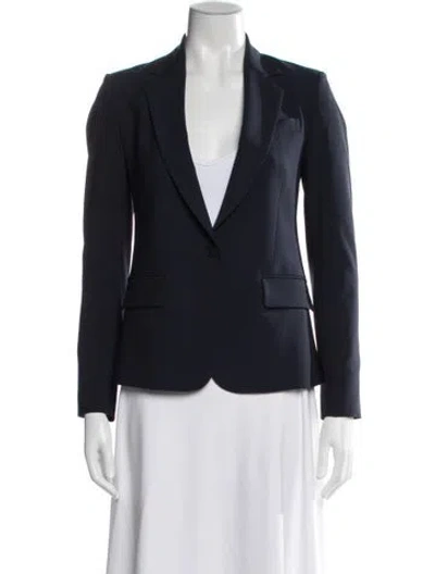 Pre-owned Theory Wool Blazer In Blue