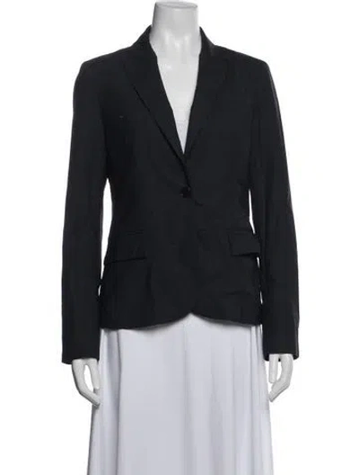 Pre-owned Theory Wool Blazer In Blue