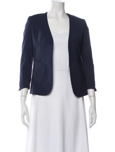 Pre-owned Theory Wool Blazer In Blue