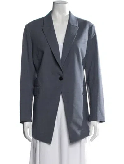 Pre-owned Theory Wool Blazer In Blue