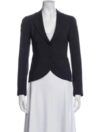 Pre-owned Theory Wool Blazer In Blue