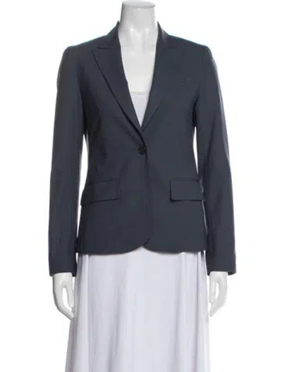 Pre-owned Theory Wool Blazer In Blue