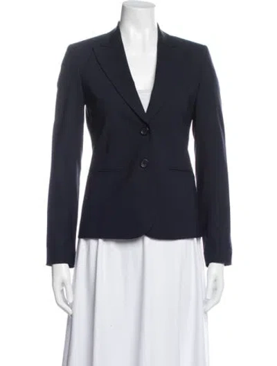 Pre-owned Theory Wool Blazer In Blue