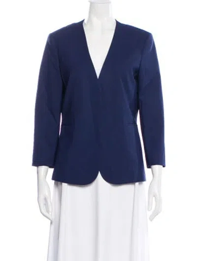 Pre-owned Theory Wool Blazer In Blue