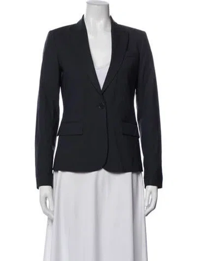 Pre-owned Theory Wool Blazer In Blue