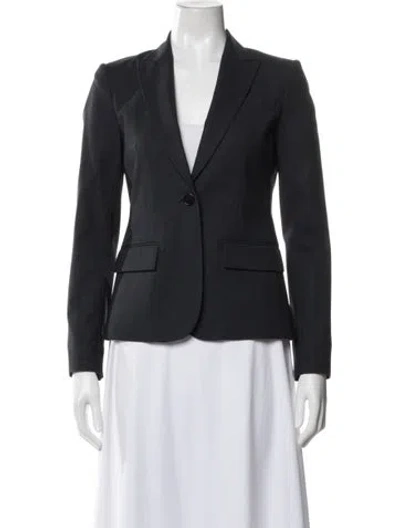 Pre-owned Theory Wool Blazer In Blue