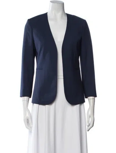 Pre-owned Theory Wool Blazer In Blue