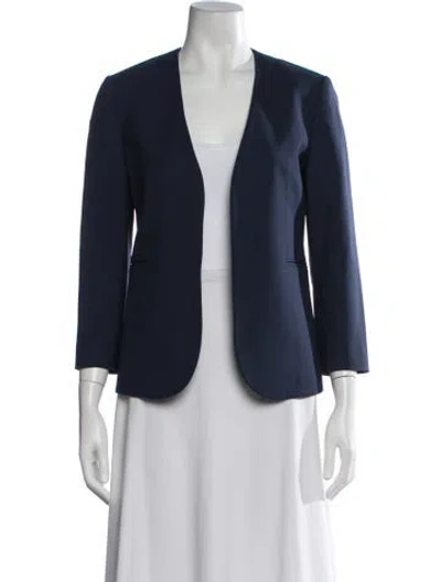 Pre-owned Theory Wool Blazer In Blue