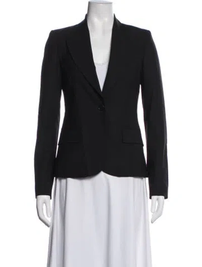 Pre-owned Theory Wool Blazer In Blue