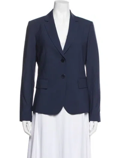 Pre-owned Theory Wool Blazer In Blue