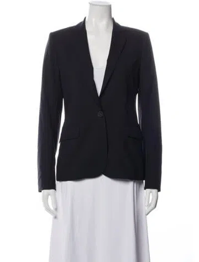 Pre-owned Theory Wool Blazer In Blue