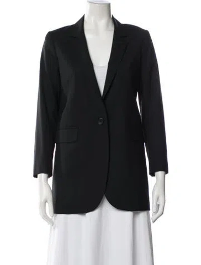 Pre-owned Theory Wool Blazer In Blue
