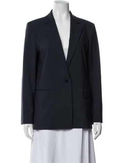 Pre-owned Theory Wool Blazer In Blue
