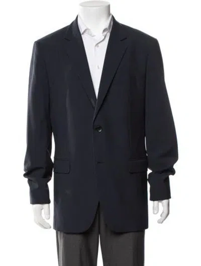 Pre-owned Theory Wool Blazer In Blue