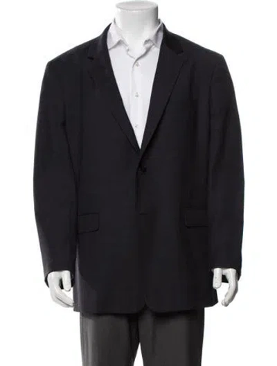 Pre-owned Theory Wool Blazer In Blue