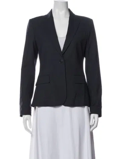Pre-owned Theory Wool Blazer In Blue