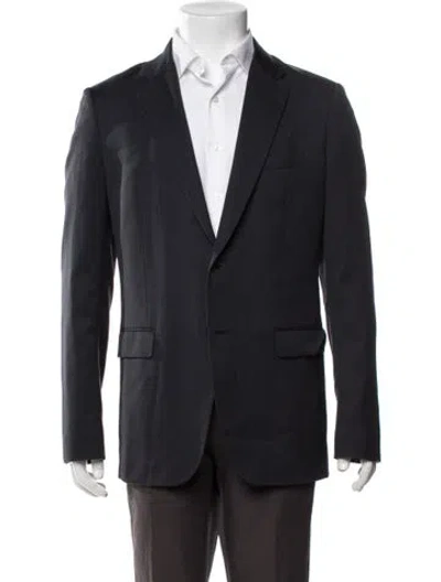 Pre-owned Theory Wool Blazer In Blue