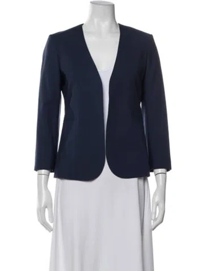 Pre-owned Theory Wool Blazer In Blue