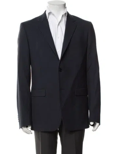 Pre-owned Theory Wool Blazer In Blue