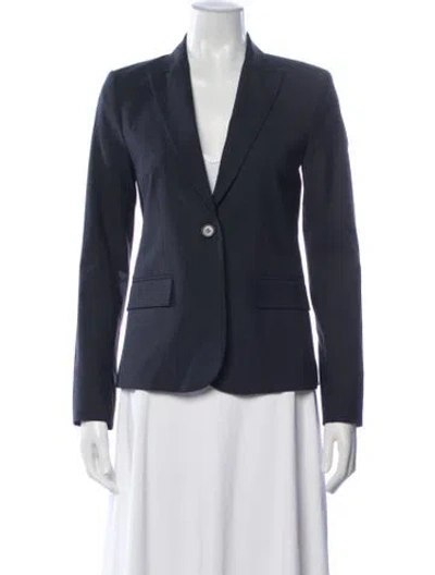 Pre-owned Theory Wool Blazer In Blue