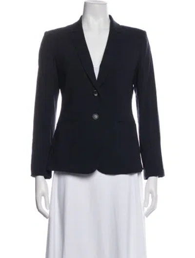 Pre-owned Theory Wool Blazer In Blue