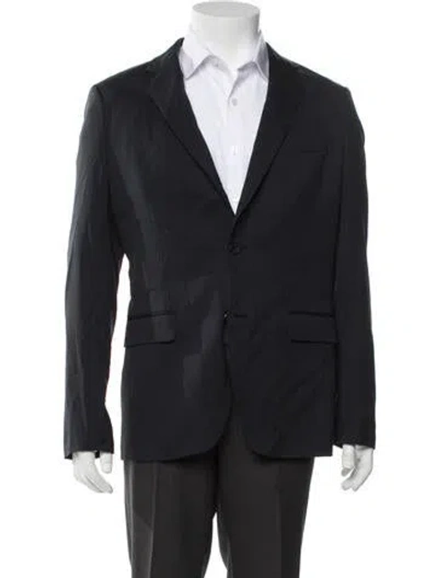Pre-owned Theory Wool Blazer In Blue