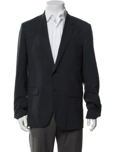 Pre-owned Theory Wool Blazer In Blue