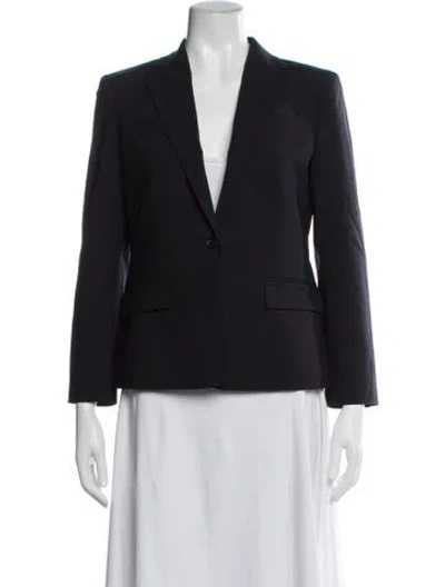 Pre-owned Theory Wool Blazer In Blue
