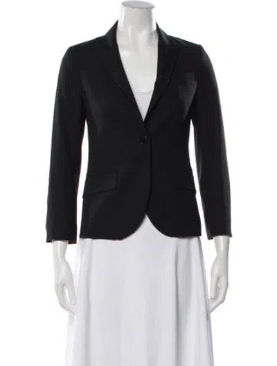 Pre-owned Theory Wool Blazer In Blue