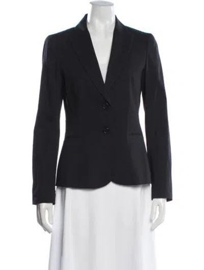 Pre-owned Theory Wool Blazer In Blue