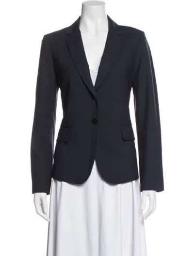 Pre-owned Theory Wool Blazer In Blue