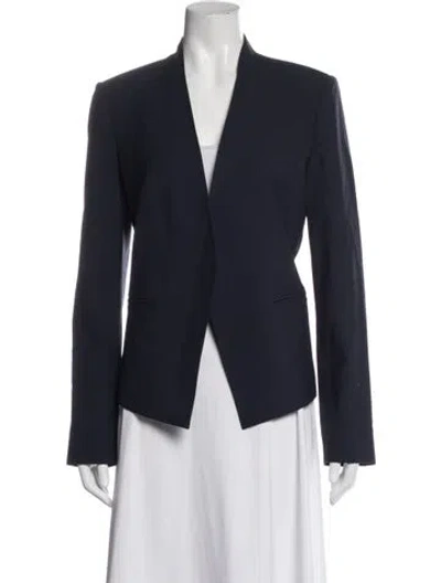 Pre-owned Theory Wool Blazer In Blue
