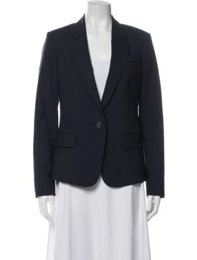 Pre-owned Theory Wool Blazer In Blue