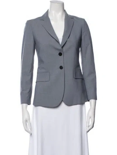 Pre-owned Theory Wool Blazer In Blue