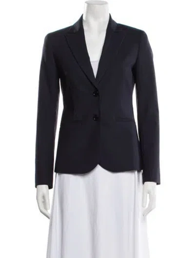 Pre-owned Theory Wool Blazer In Blue