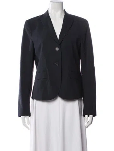 Pre-owned Theory Wool Blazer In Blue