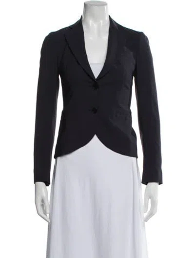 Pre-owned Theory Wool Blazer In Blue