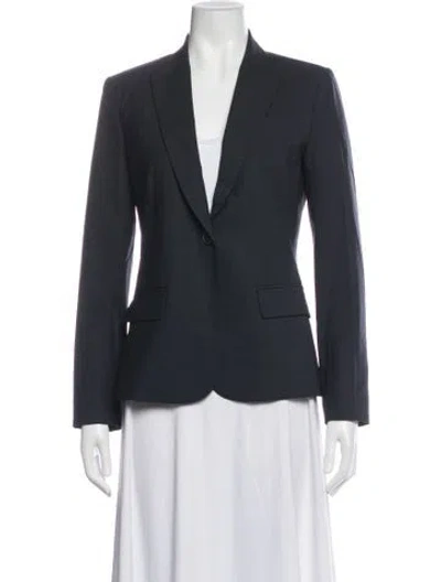 Pre-owned Theory Wool Blazer In Blue