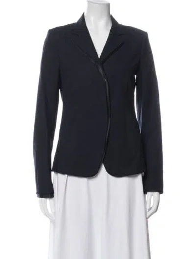 Pre-owned Theory Wool Blazer In Blue