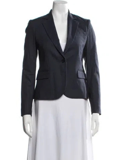 Pre-owned Theory Wool Blazer In Blue