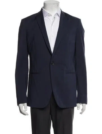 Pre-owned Theory Wool Blazer In Blue