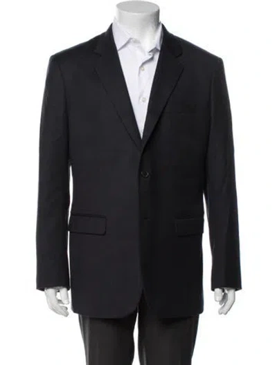 Pre-owned Theory Wool Blazer In Blue