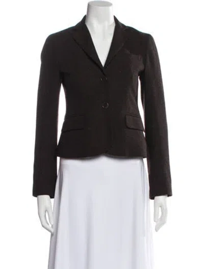 Pre-owned Theory Wool Blazer In Brown