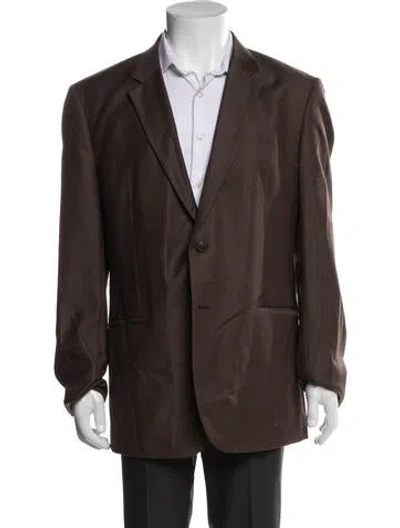 Pre-owned Theory Wool Blazer In Brown