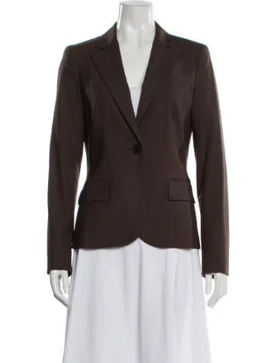 Pre-owned Theory Wool Blazer In Brown
