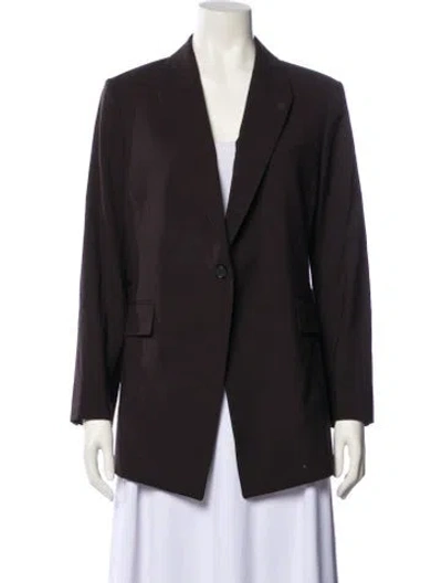 Pre-owned Theory Wool Blazer In Brown