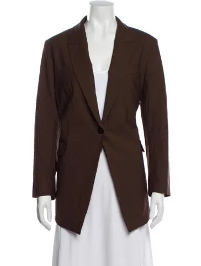 Pre-owned Theory Wool Blazer In Brown